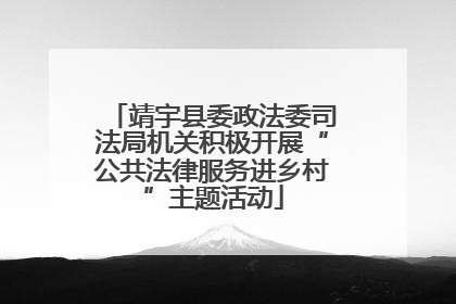 靖宇县委政法委司法局机关积极开展“公共法律服务进乡村”主题活动